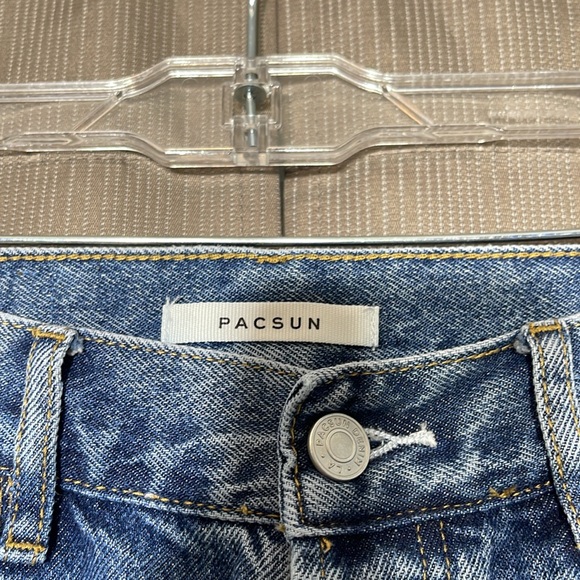 PACSUN High Rise Straight Medium Wash Denim Jeans - Picture 4 of 7